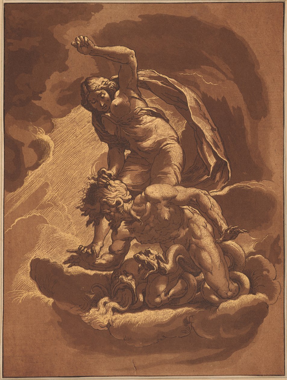 De triomf van de waarheid over afgunst door Maria Catharina Prestel after Jacopo Ligozzi