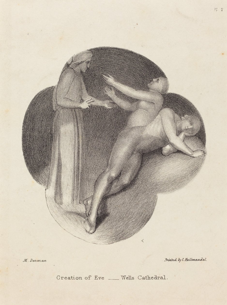Schepping van Eva, van Wells Cathedral door Maria Denman after John Flaxman