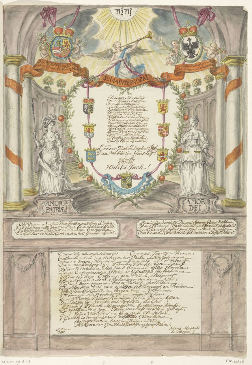 Vers voor prinses Wilhelmina bij de veertigste verjaardag van prins Willem V, 1788 door Maria Margaretha la Fargue