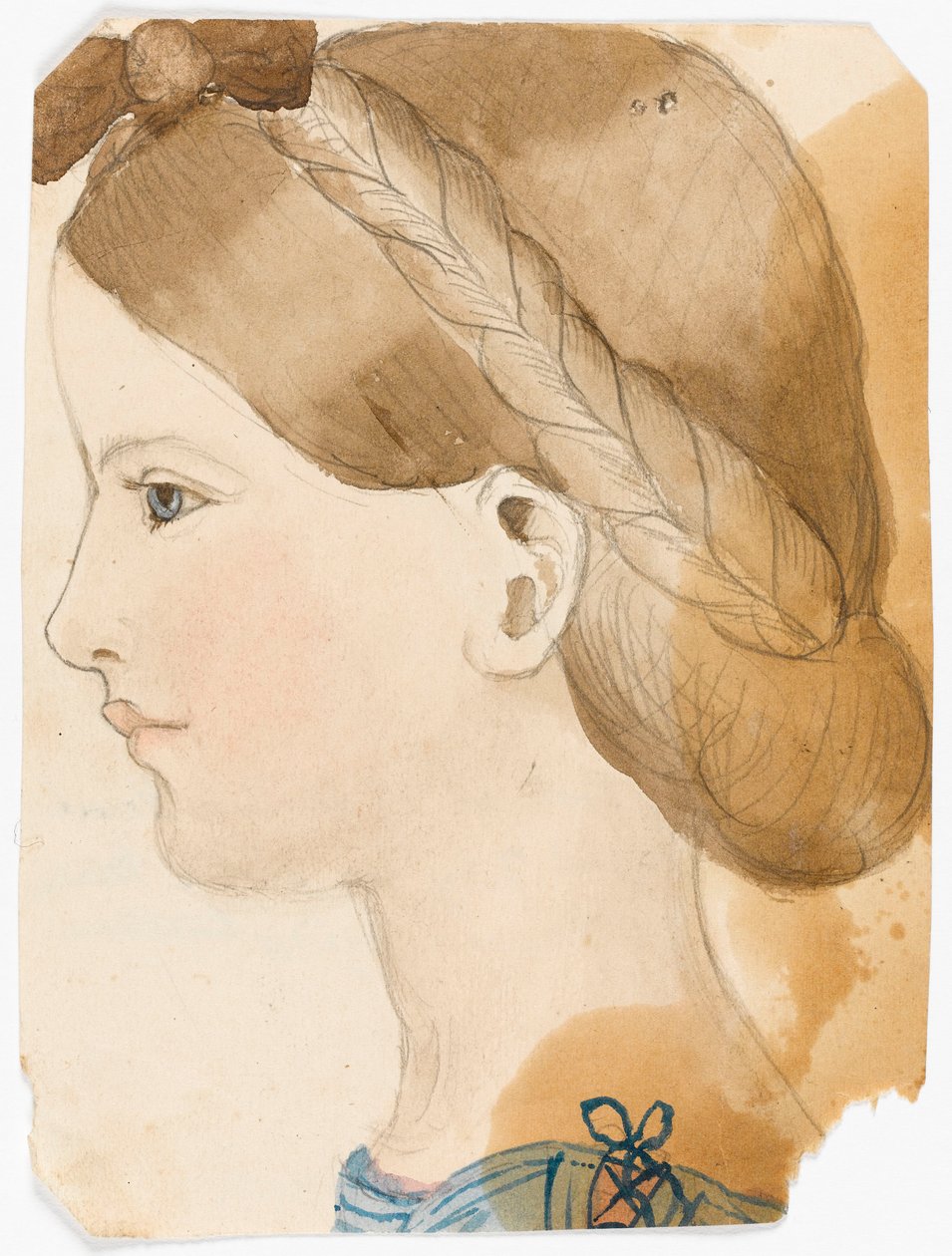 Portret van M Rose Herschel op 7-jarige leeftijd door haar zus Maria, 11 jaar oud door Maria Sophia Herschel