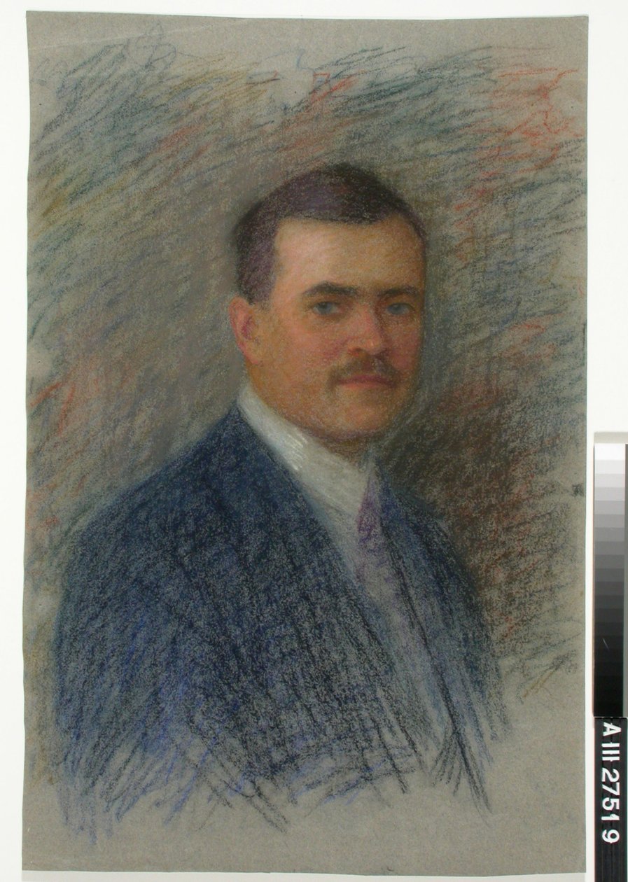Portret van een man, studie door Maria Wiik