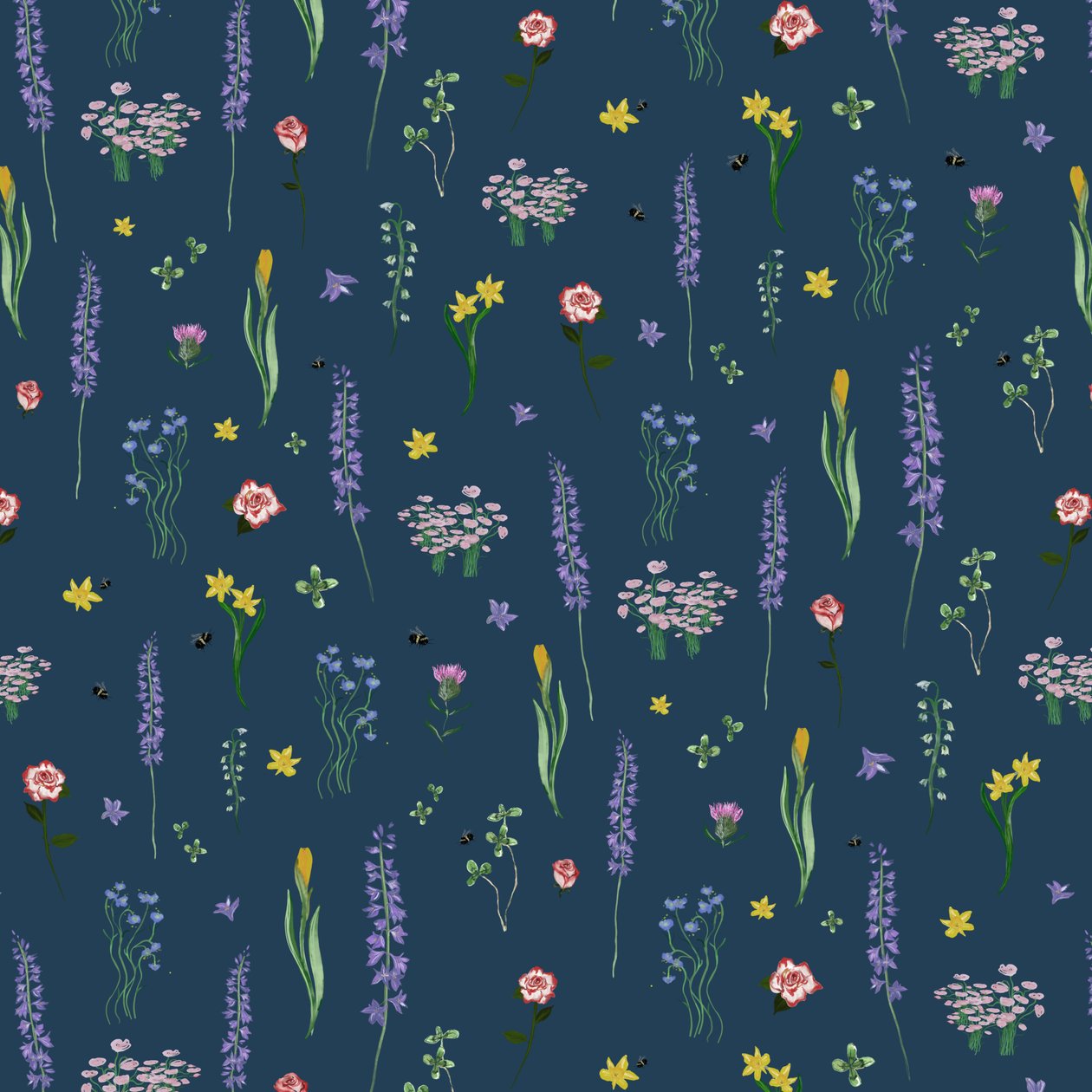 Kroningsbloemen, blauw, 2023 door Marianna Kulukundis