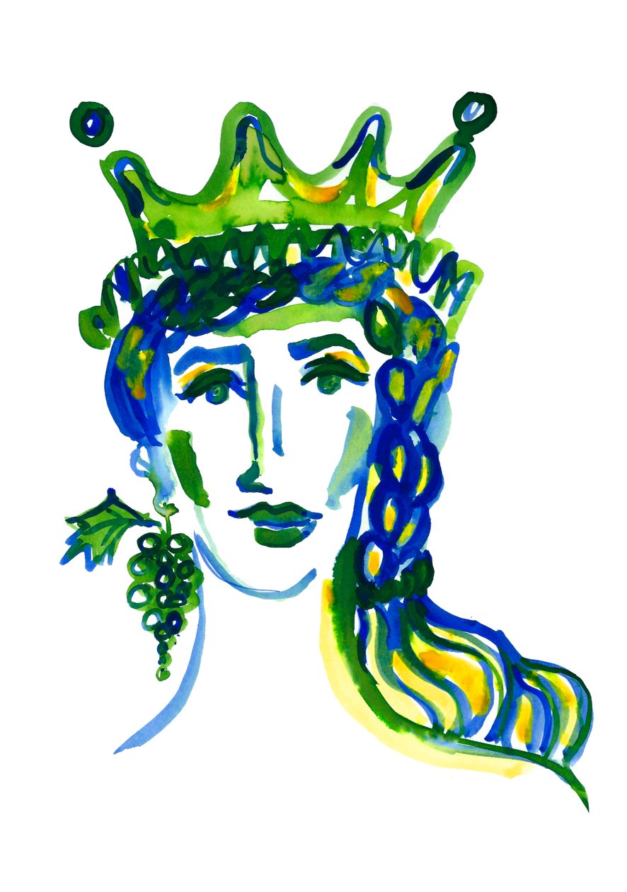 Siciliaanse hoofdvlecht, 2017 (aquarel, inkt op papier) door Marianna Kulukundis