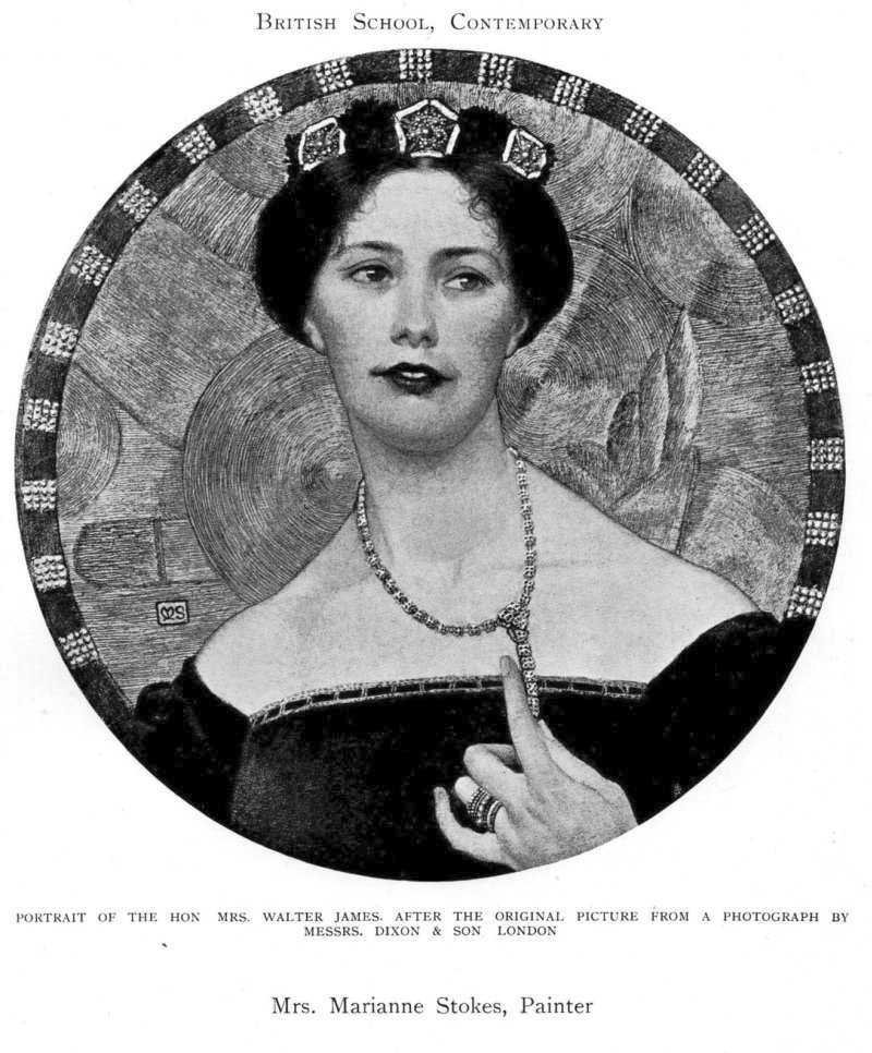 Portret van mevrouw Walter James door Marianne Stokes