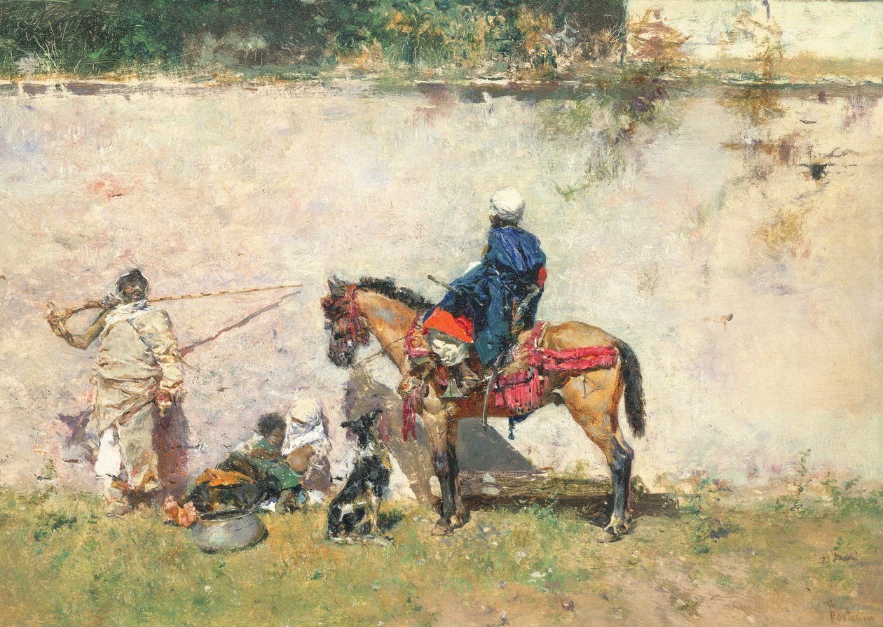 Marokkanen door Mariano José María Bernardo Fortuny y Carbó