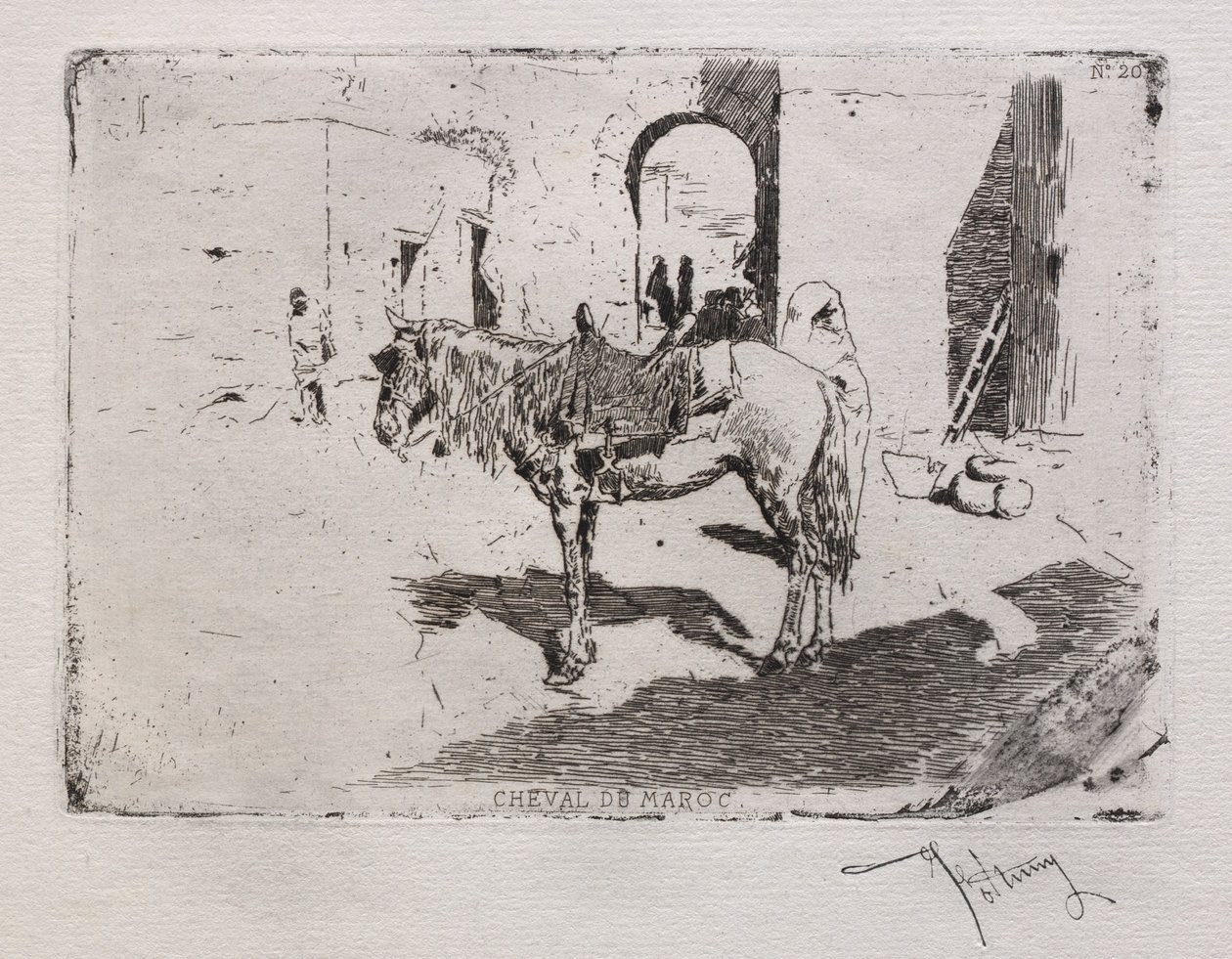 Paard van Marokko door Mariano Fortuny y Carbó