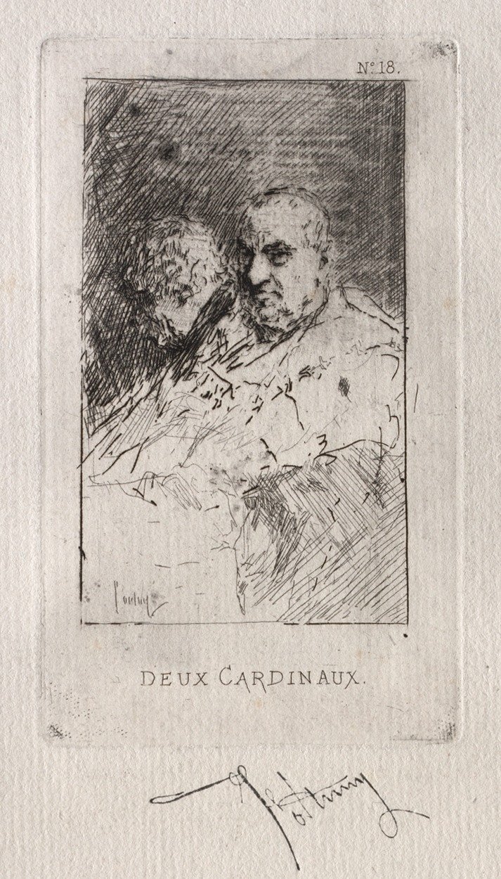 Deaux Cardinaux door Mariano José María Bernardo Fortuny y Carbó