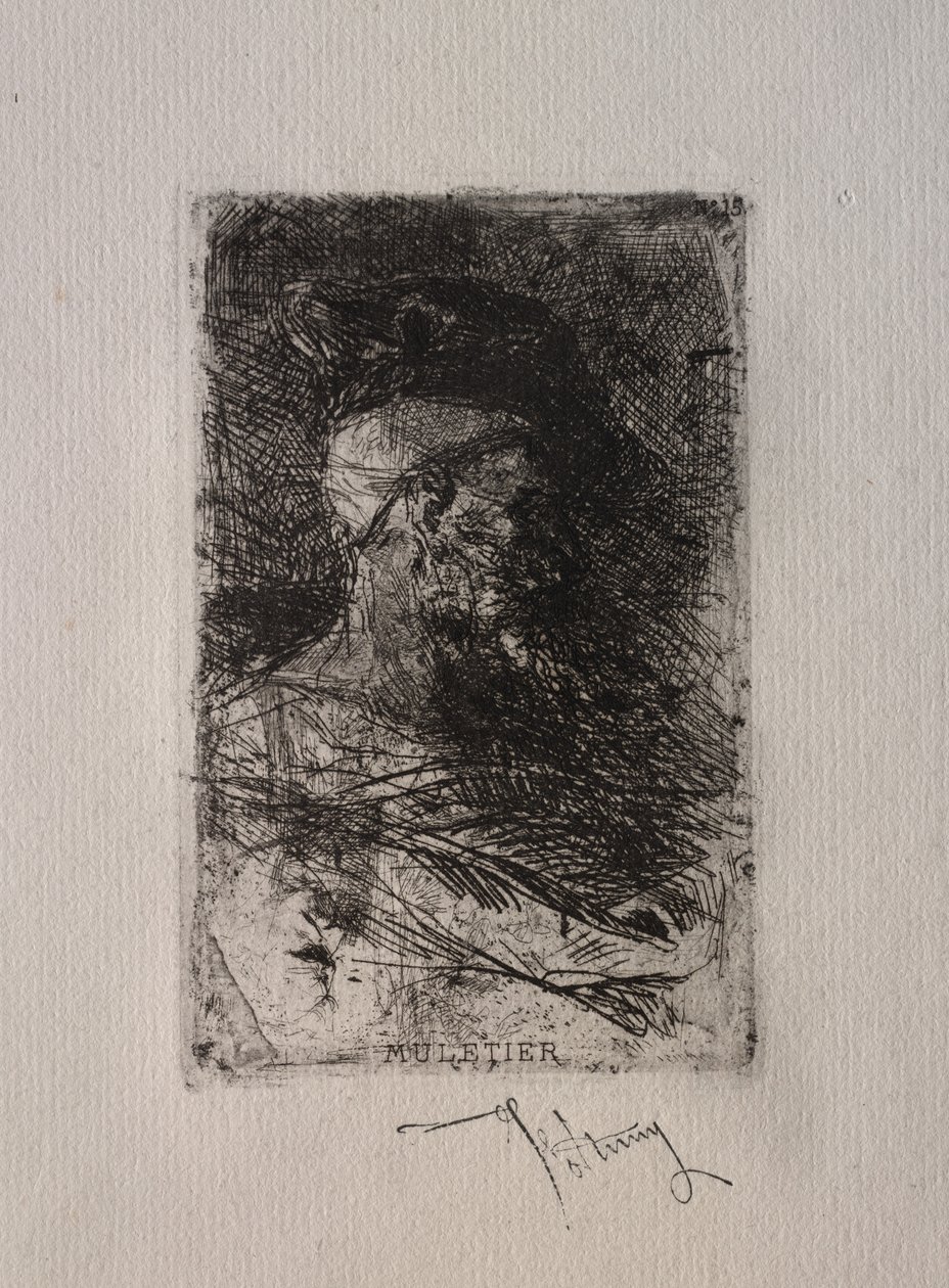 Muilezeldrijver door Mariano José María Bernardo Fortuny y Carbó