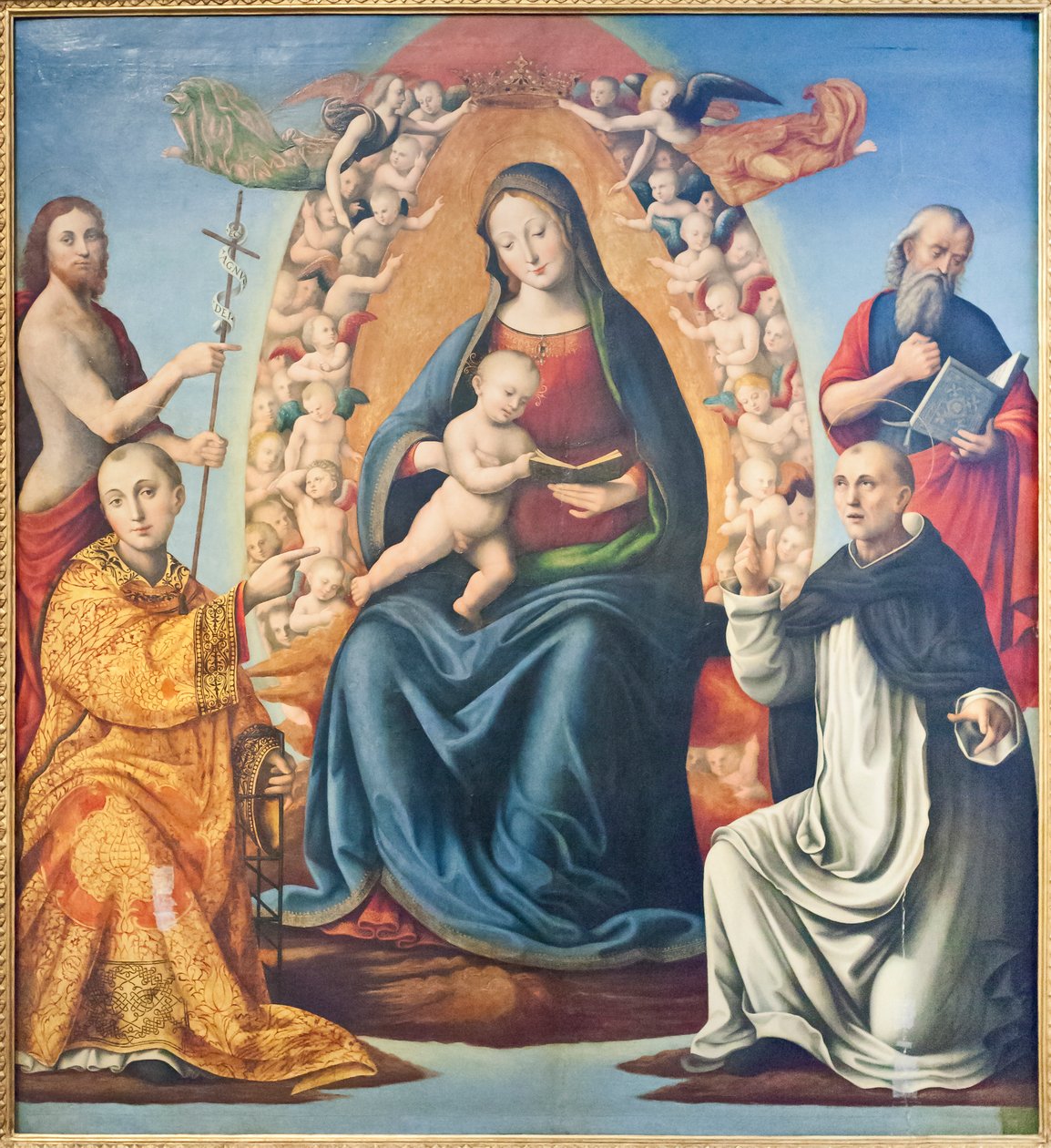 Madonna met Kind en Heiligen door Mariano di (c.1470 c.1530) Ser Austerio