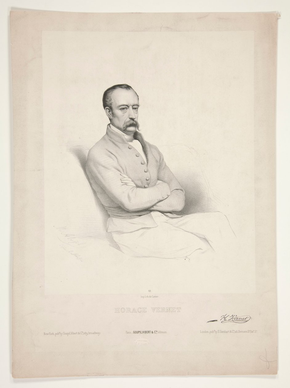 Portret van Horace Vernet door Marie Alexandre Alophe