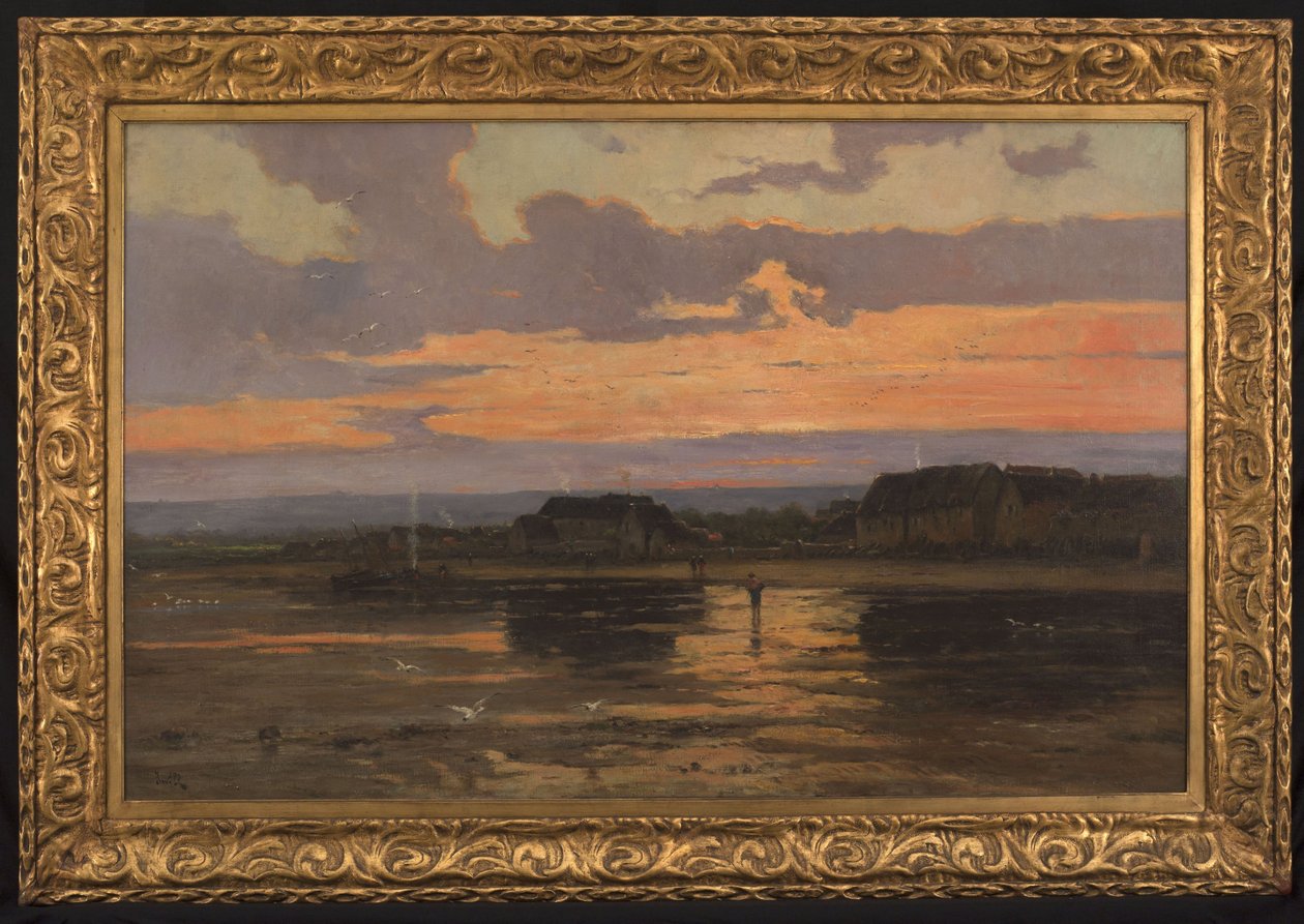 Eenzaamheid in de avond: Morsalines (Manche), ca. 1887 door Marie Joseph Leon Clavel Iwill