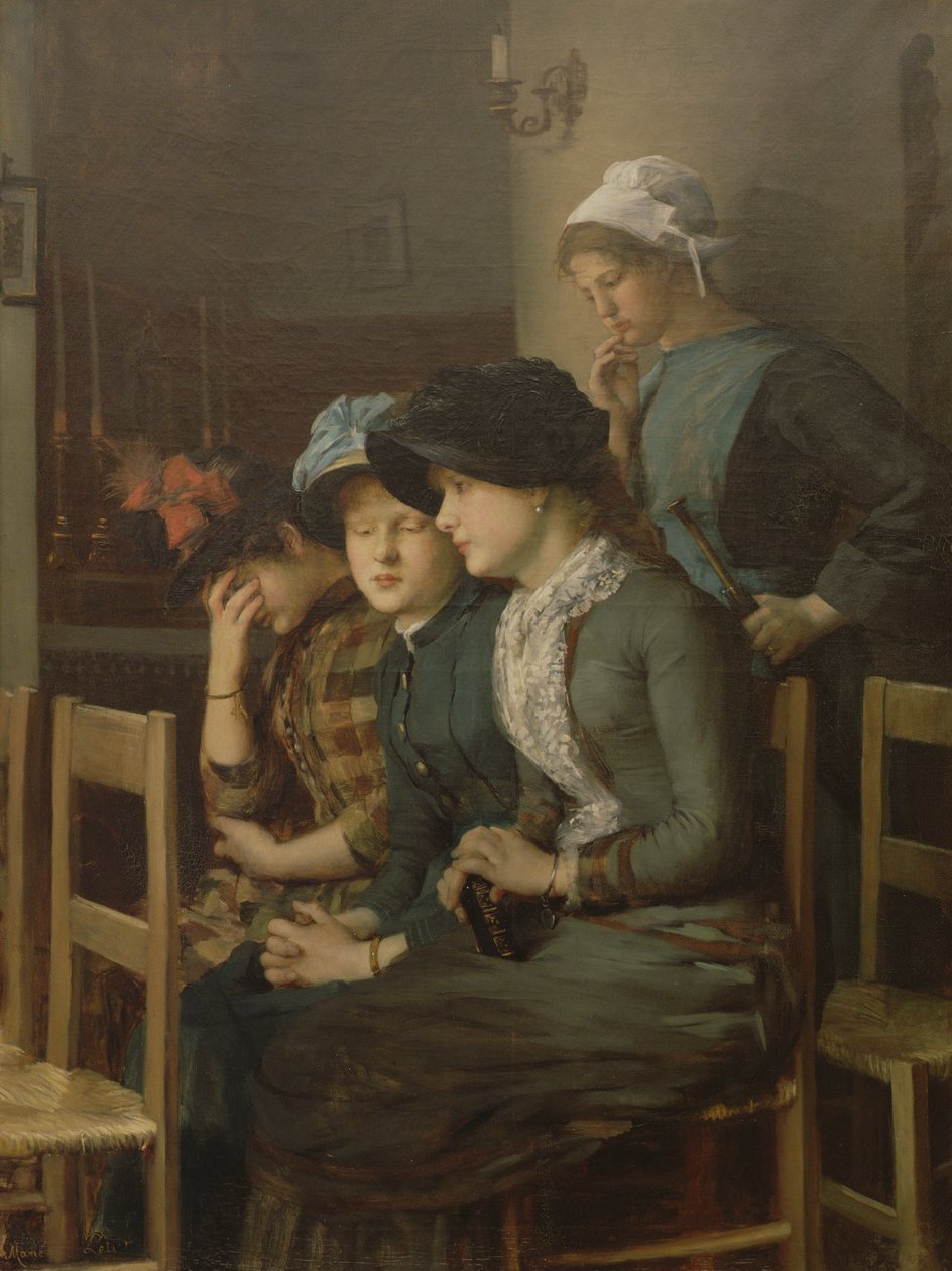 Jong Meisje met Ganzen door Marie Mrs Dujardin Beaumetz Petiet