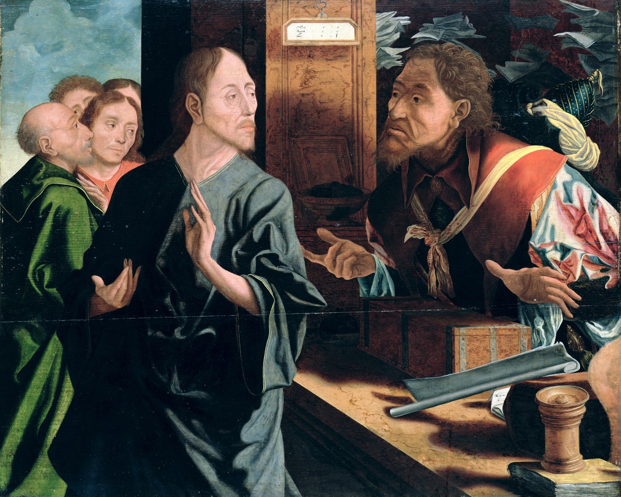 Roeping van St. Matteüs door Marinus van Roejmerswaelen