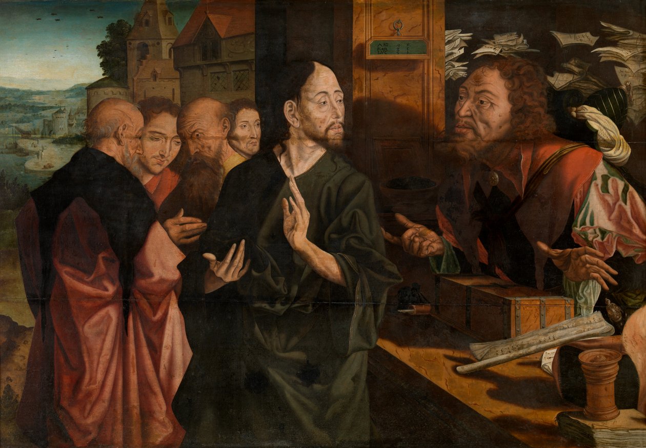 Roeping van Matteüs door Marinus van Reymerswaele