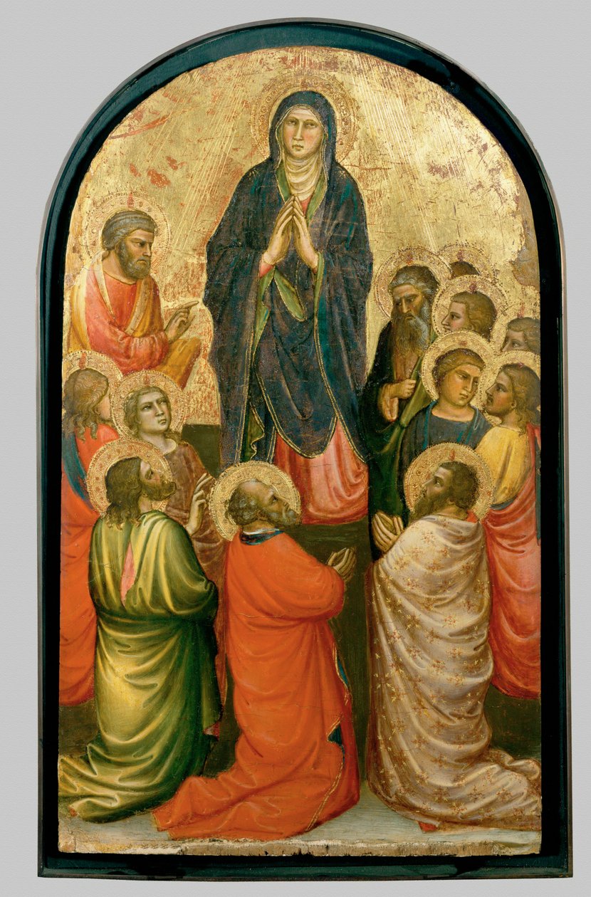 Pinksteren (schilderij op hout) door Mariotto Albertinelli