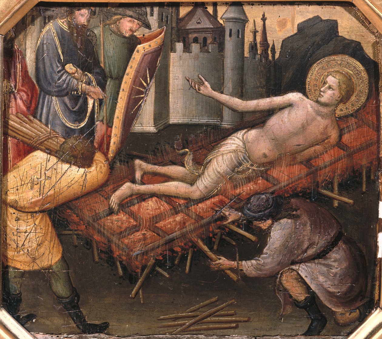 Het martelaarschap van St. Laurentius door Mariotto di Nardo