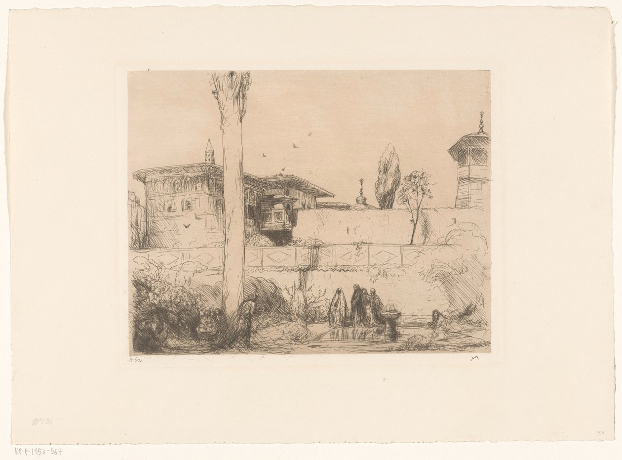 Bachi-Seraï Paleis op de Krim door Marius Bauer (signed by artist)