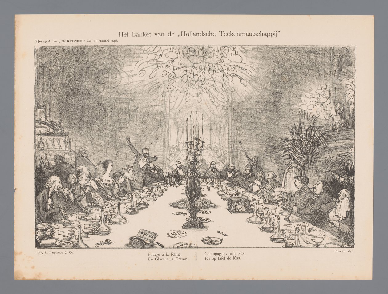 Het Banket van de Hollandsche Tekenmaatschappij door Marius Bauer