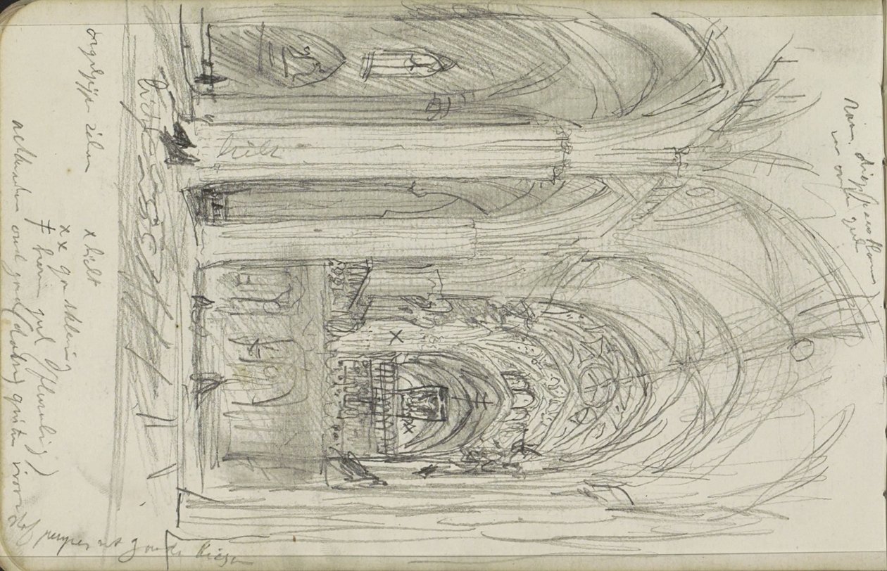 Interieur van de kathedraal van Sevilla door Marius Bauer