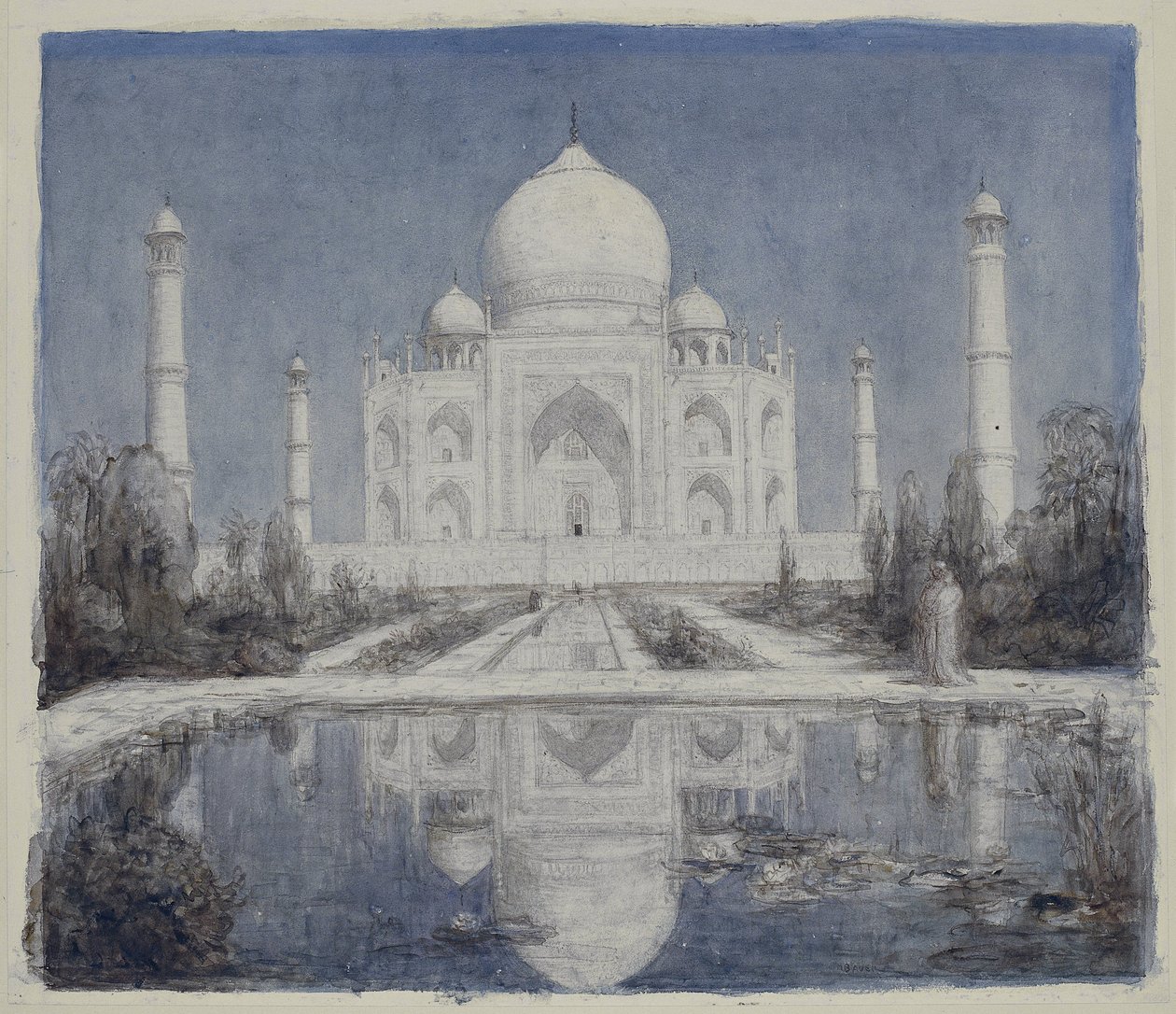 Taj Mahal bij maanlicht door Marius Bauer