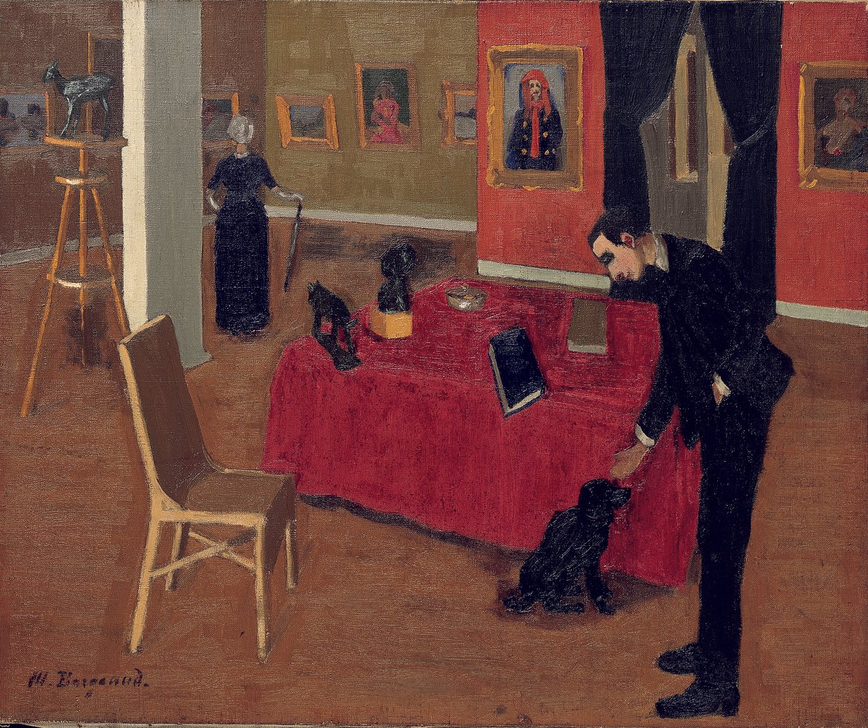 La Galerie Vallotton, 1914 door Marius Borgeaud