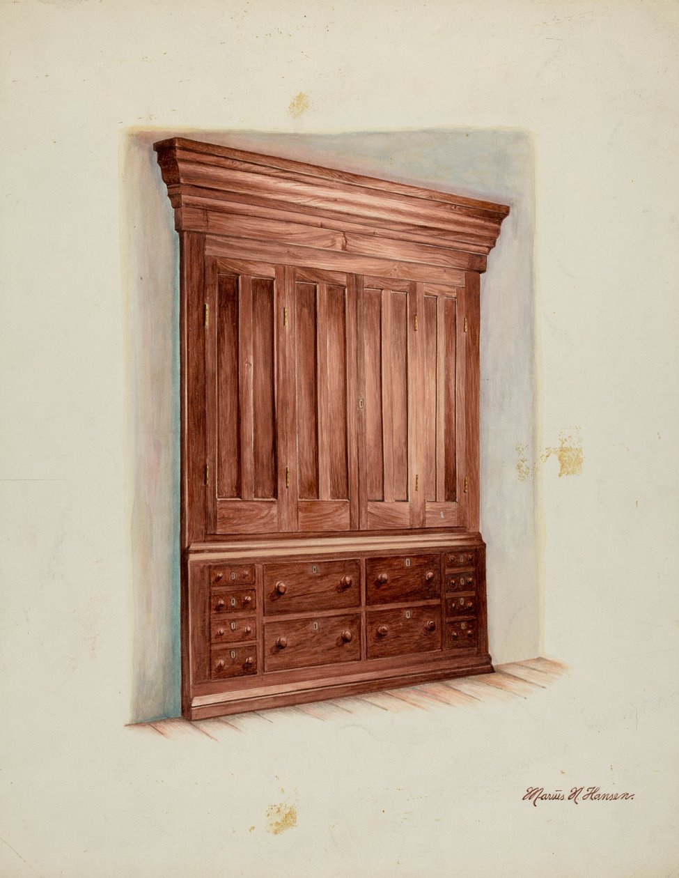 Ingebouwde kast door Marius Hansen