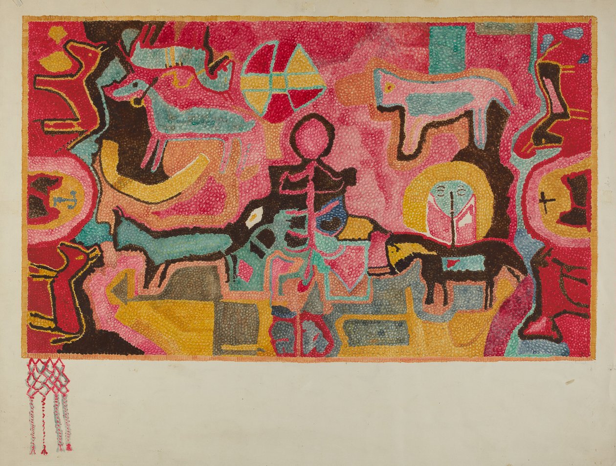 Gehaakte Tapijt, ca. 1937 door Marjery Parish