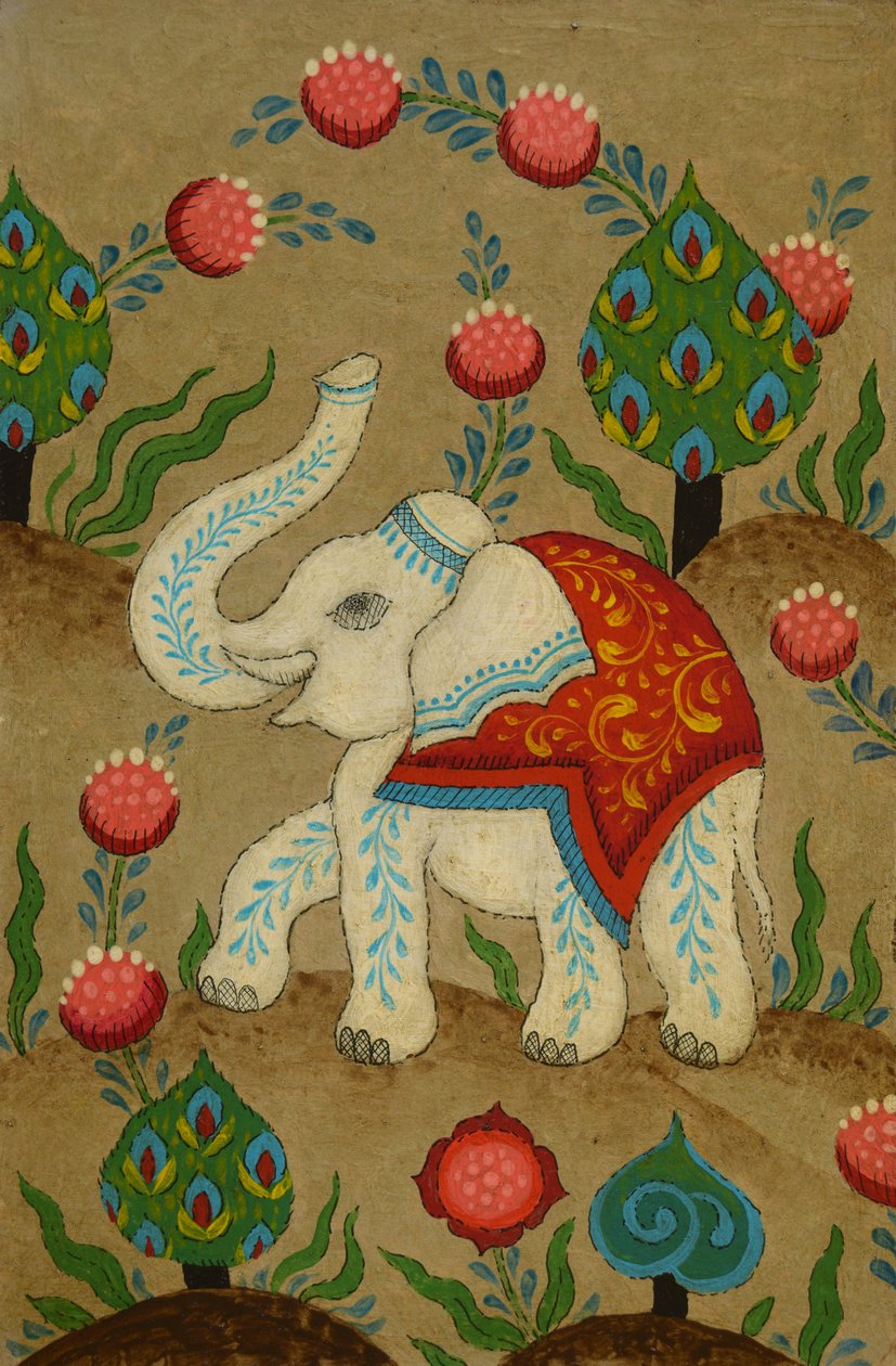Puja Olifant, 2024 (acryl  inkt op karton) door Mark Briscoe