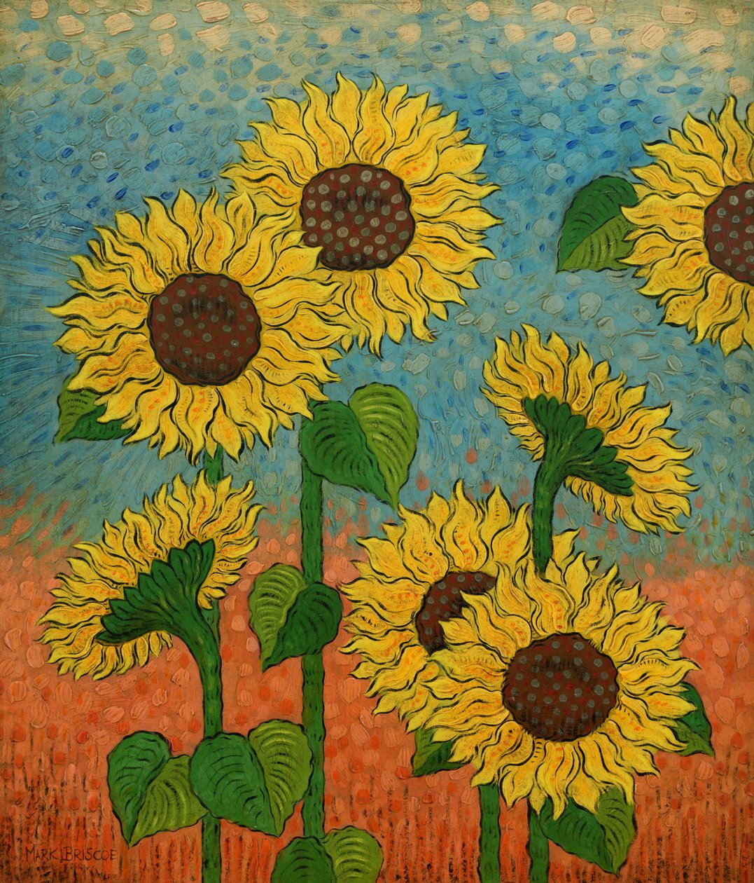 Zomerzon, 2023 (tempera grassa  olieverf op paneel) door Mark Briscoe
