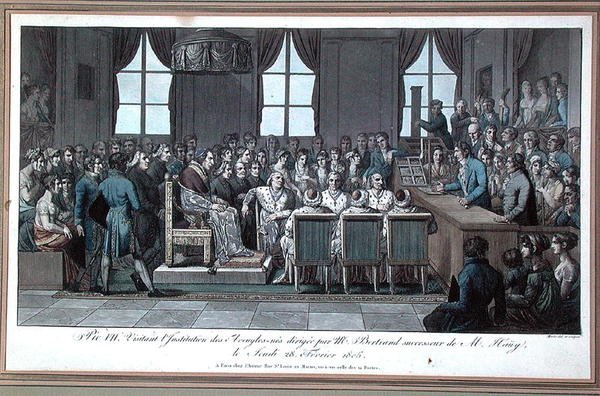 Paus Pius VII bezoekt l