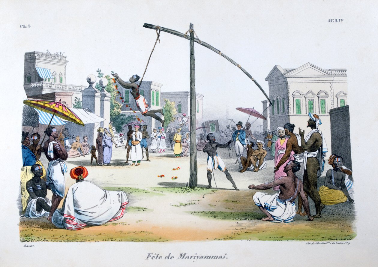 Festival van Mariyamma, of Mariyammai, Hindoeïstische godheid door Marlet et Cie