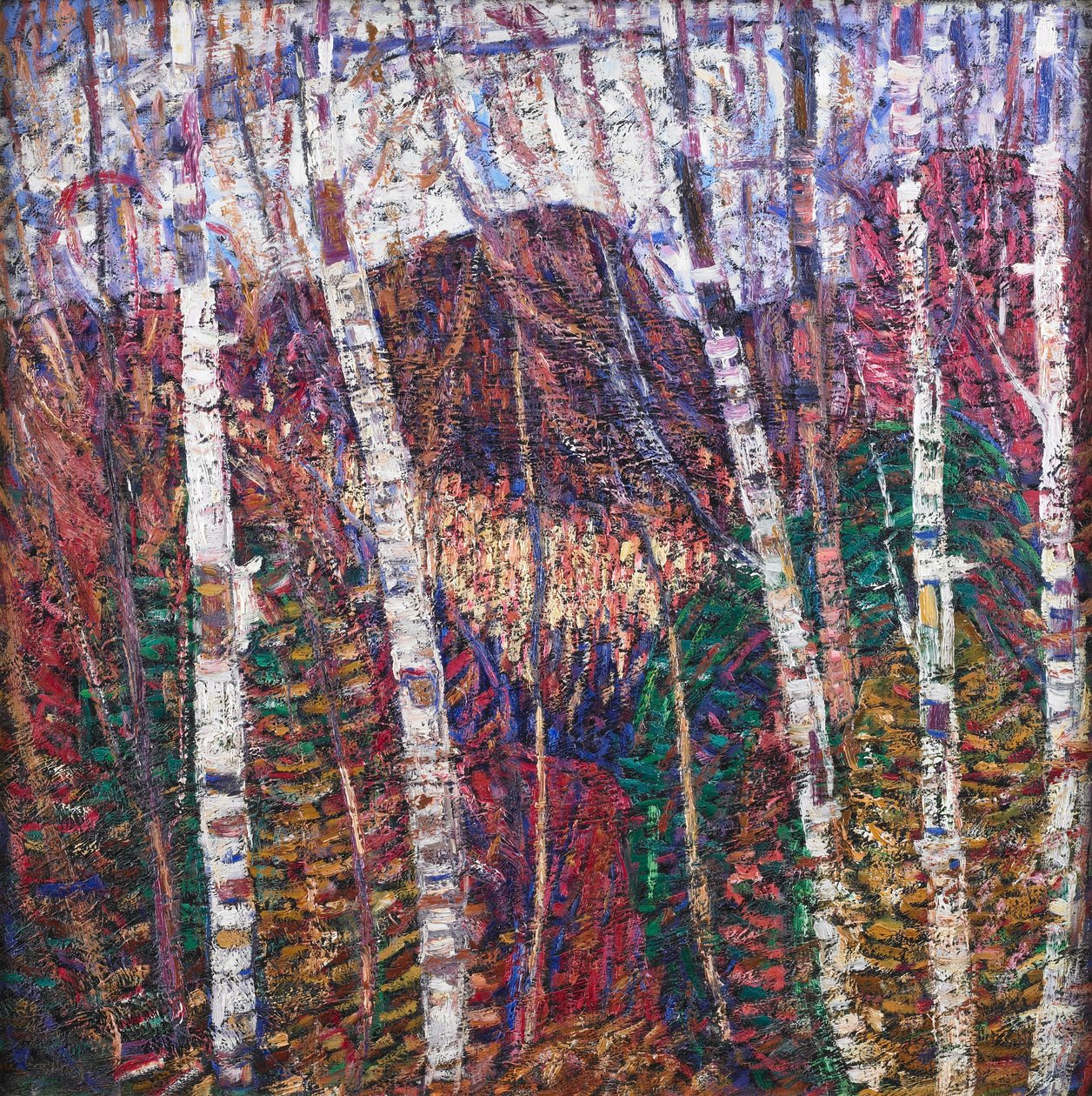 Witte berken, c.1908 (olieverf op doek) door Marsden Hartley