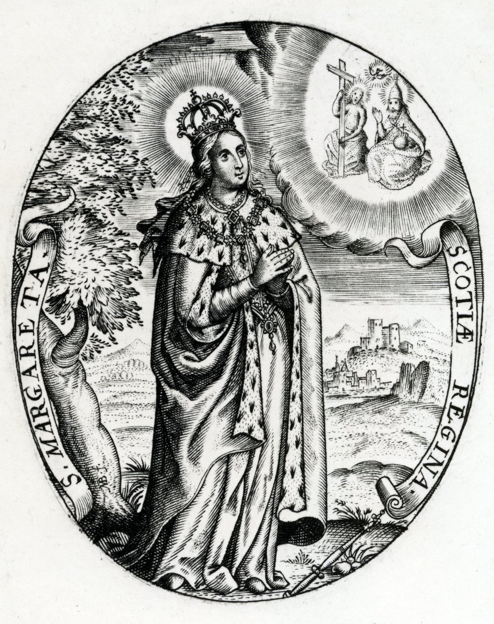 Sint-Margaretha, koningin van Schotland, ca. 1618 door Marten Baes