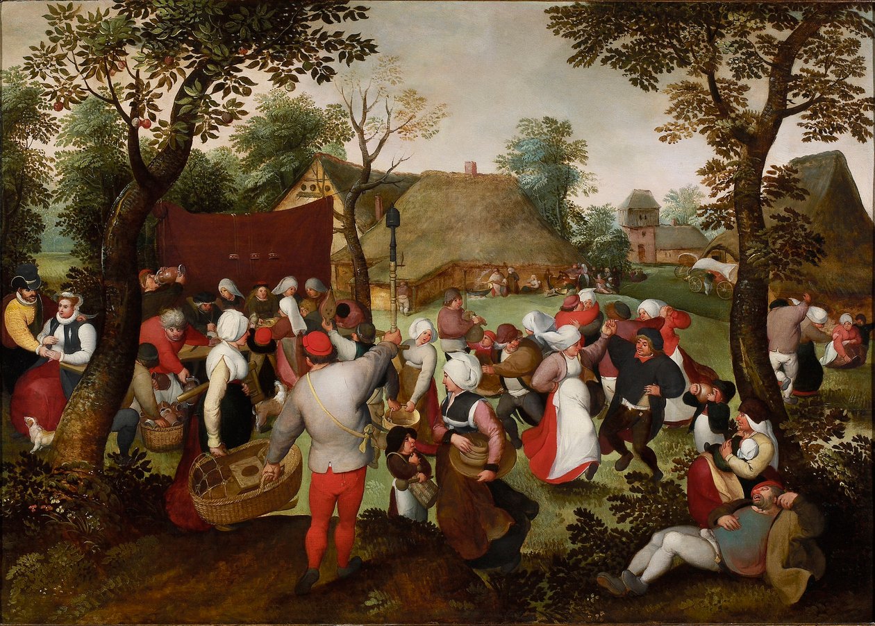 De Boerenbruiloft, ca. 1559-1575 door Marten van Cleve the Elder