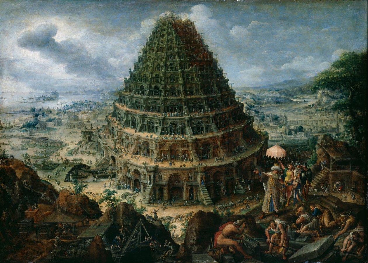De toren van Babel door Marten van Valckenborch