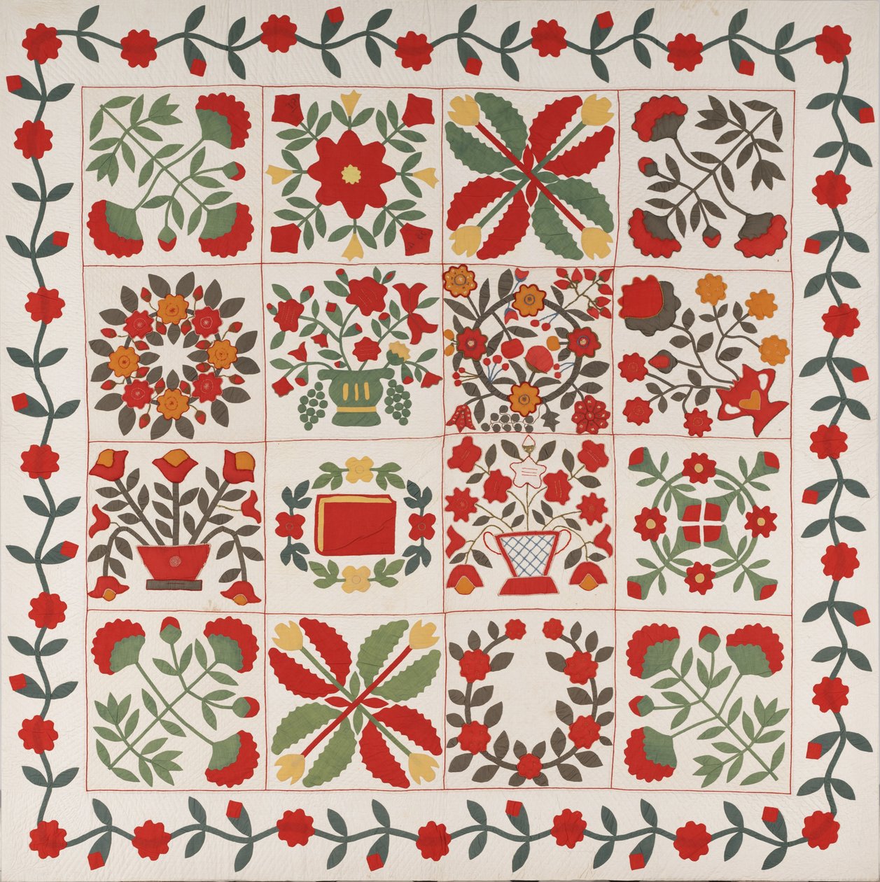 "Album Quilt", Baltimore, Maryland, ca. 1861 door Martha E. Keech