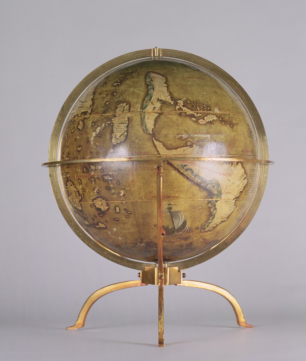 Terrestrische globe, een van een paar bekend als de 