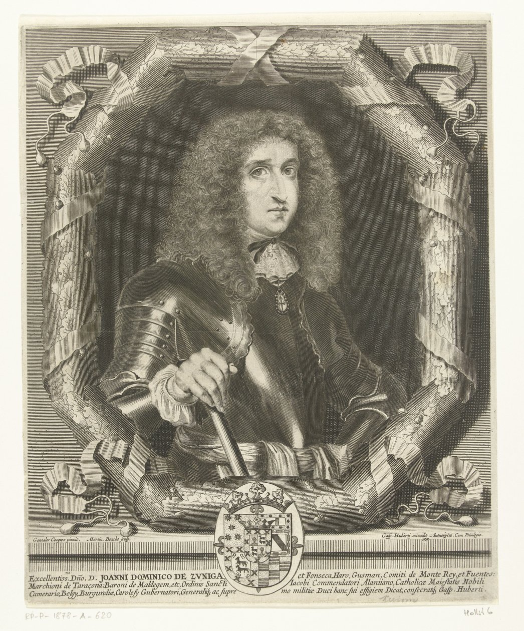 Portret van Johannes Dominicus van Zuniga en Fonseca door Martin Bouche