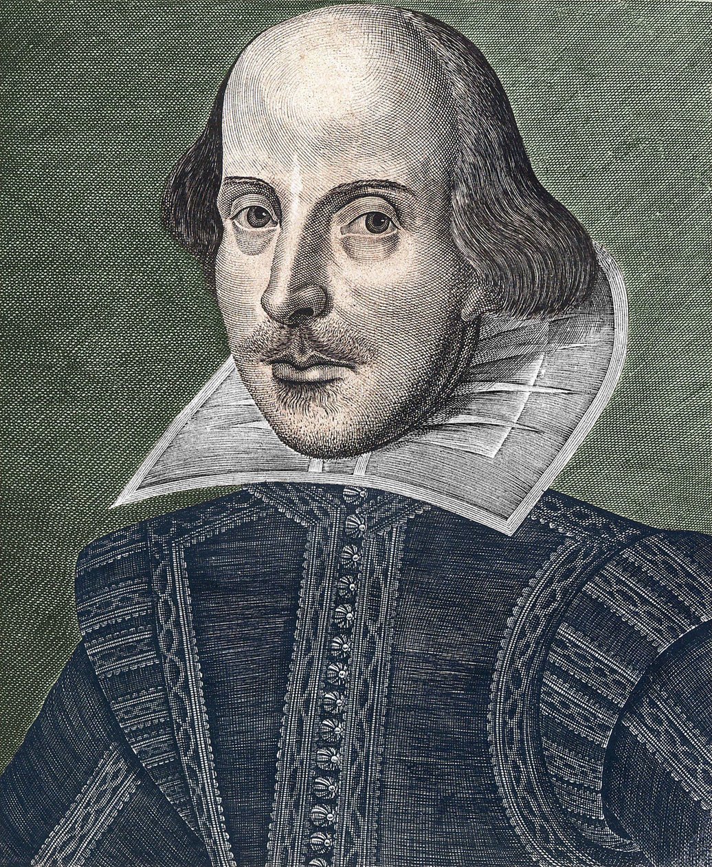 Portret van William Shakespeare (1564 - 1616) door Martin Droeshout