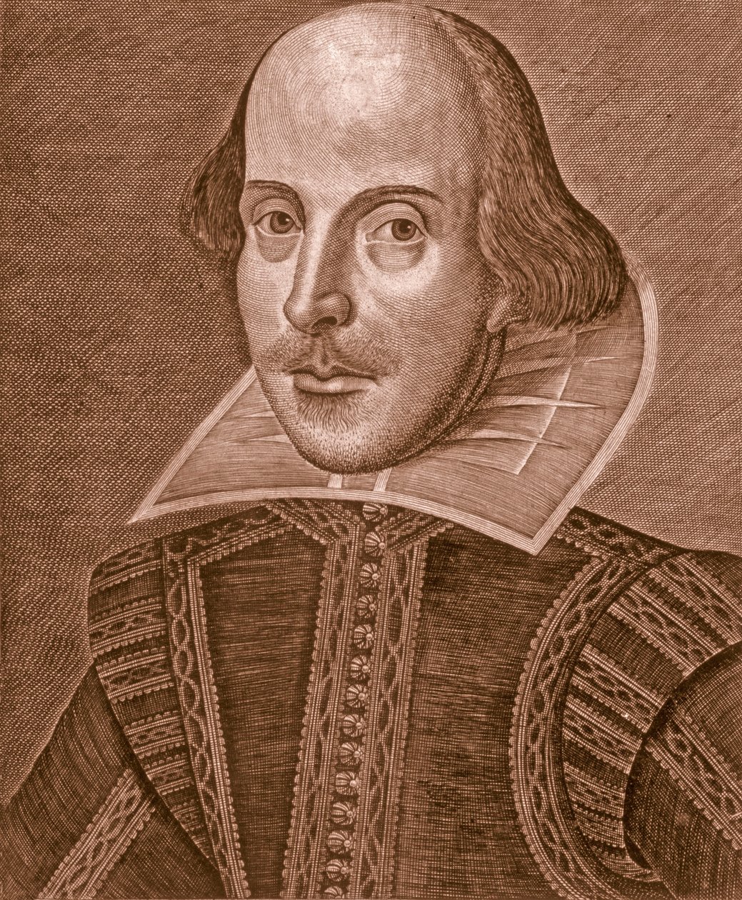 Portret van Shakespeare, 1623 door Martin Droeshout