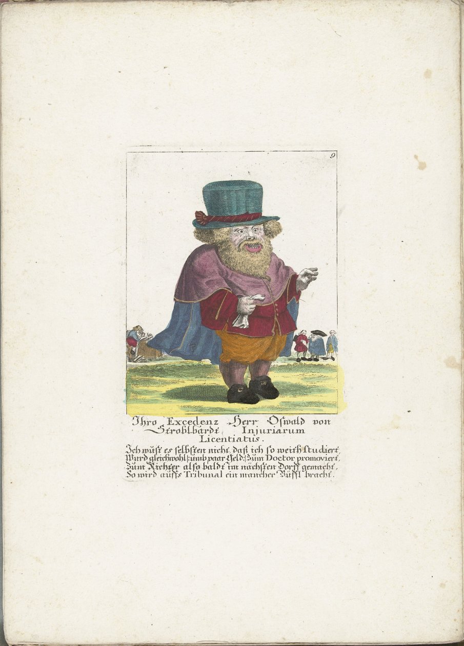 De dwerg Oswald van Stroblbardt door Martin Engelbrecht (attributed to)
