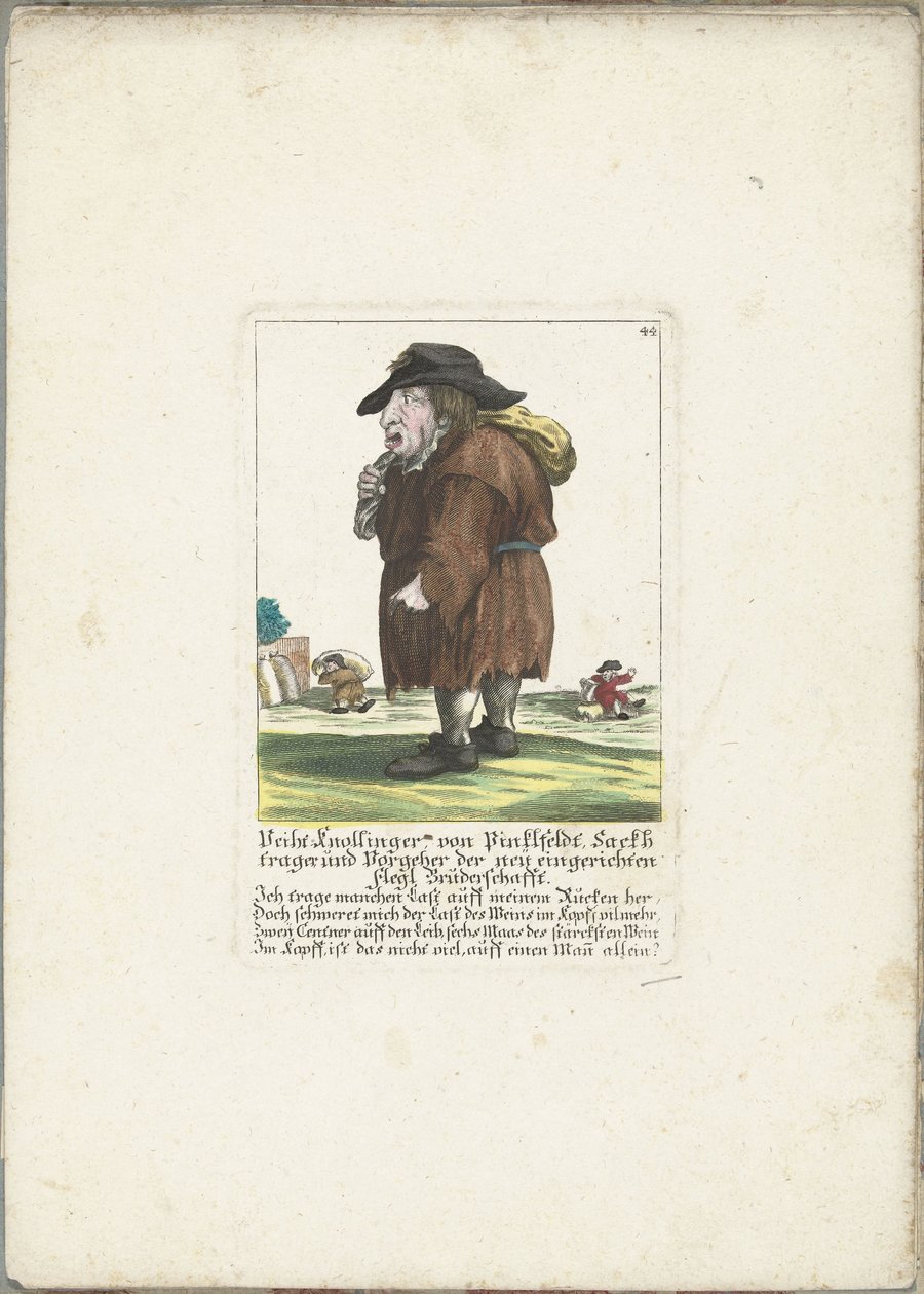 De dwerg Veith Knollinger von Pinklfeldt, ca. 1710 door Martin Engelbrecht (attributed to)