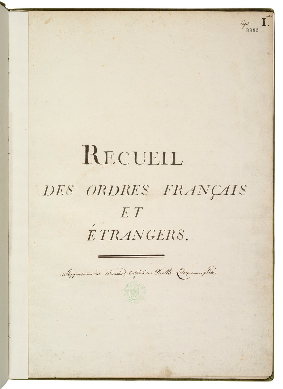 Recueil des ordres français et étrangers door Martin Guillaume Biennais
