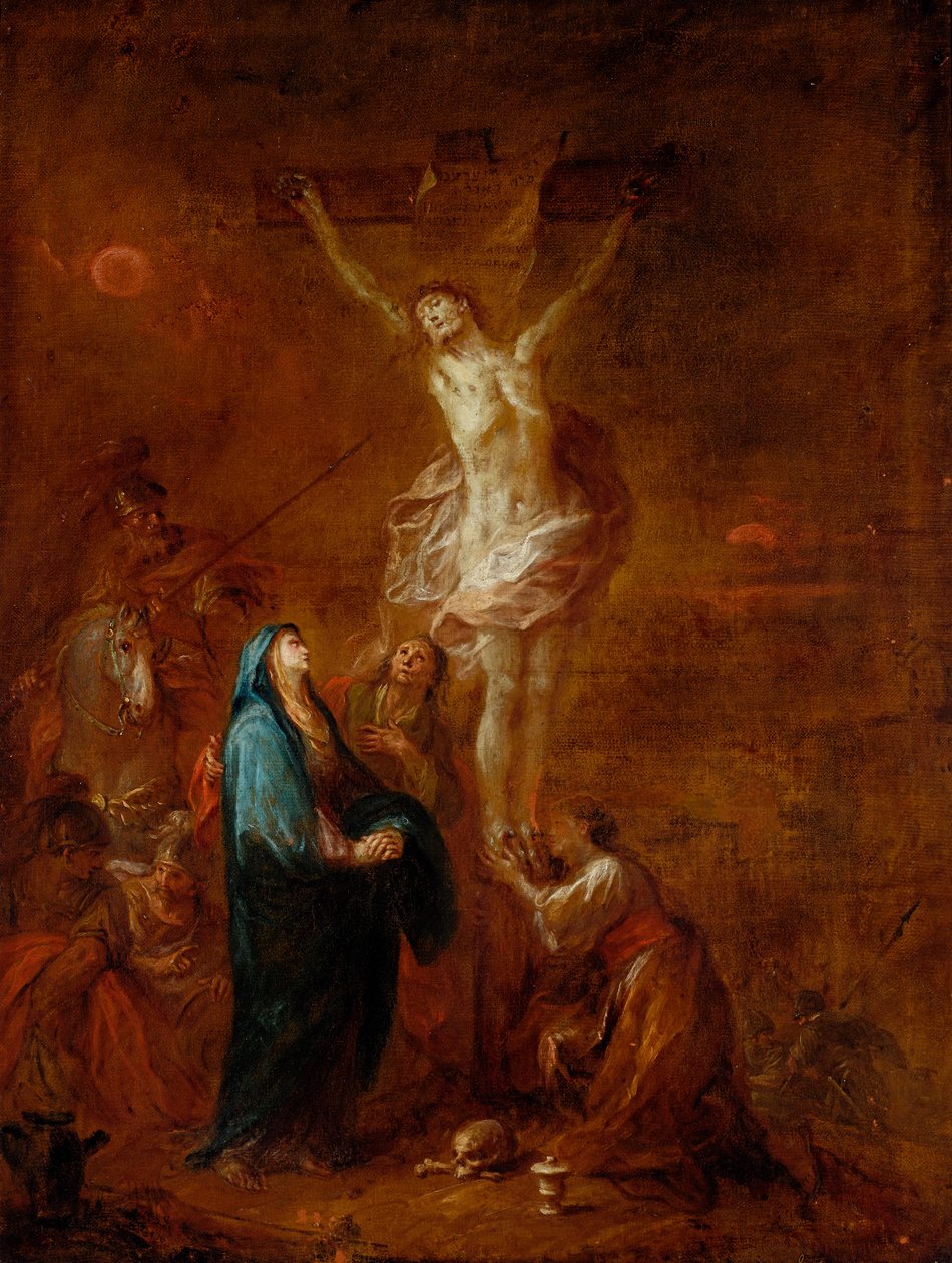 Christus aan het kruis door Martin Johann Schmidt