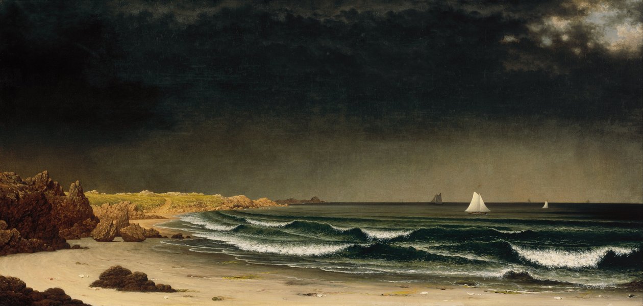 Naderende storm: Strand bij Newport door Martin Johnson Heade