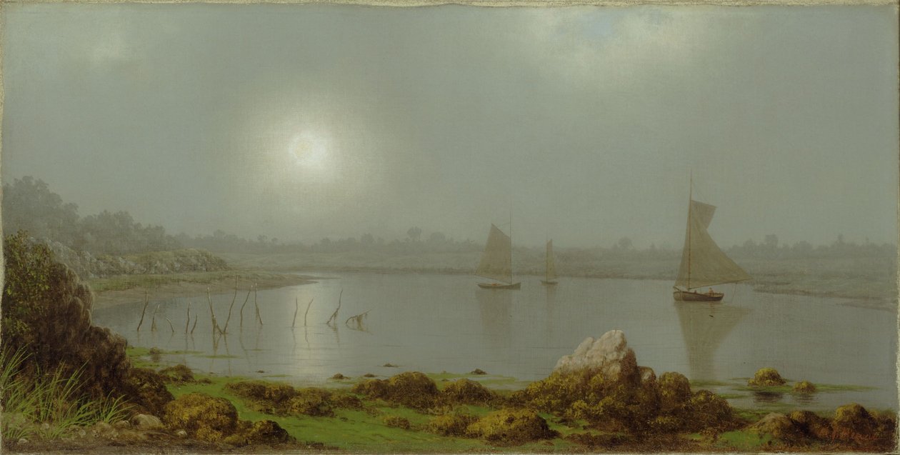 Haven van York, kust van Maine door Martin Johnson Heade