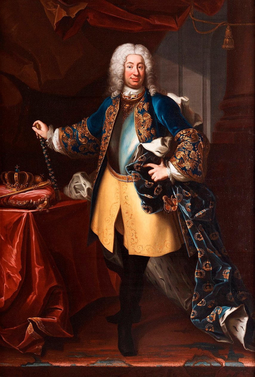 Portret van koning Frederik I van Zweden door Martin Meytens the Younger