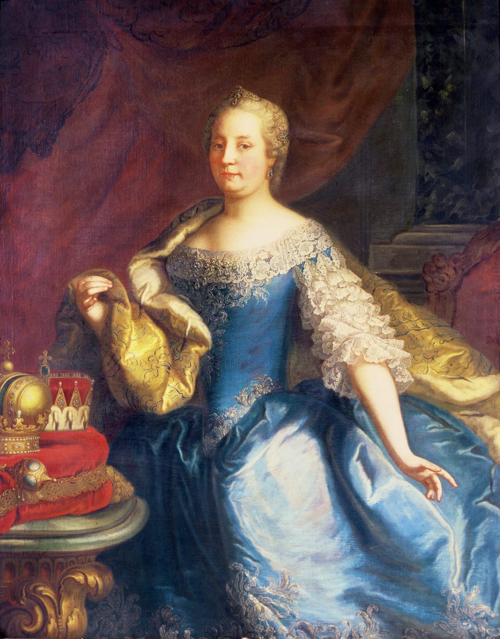 Portret van keizerin Maria Theresia van Oostenrijk door Martin Mytens or Meytens