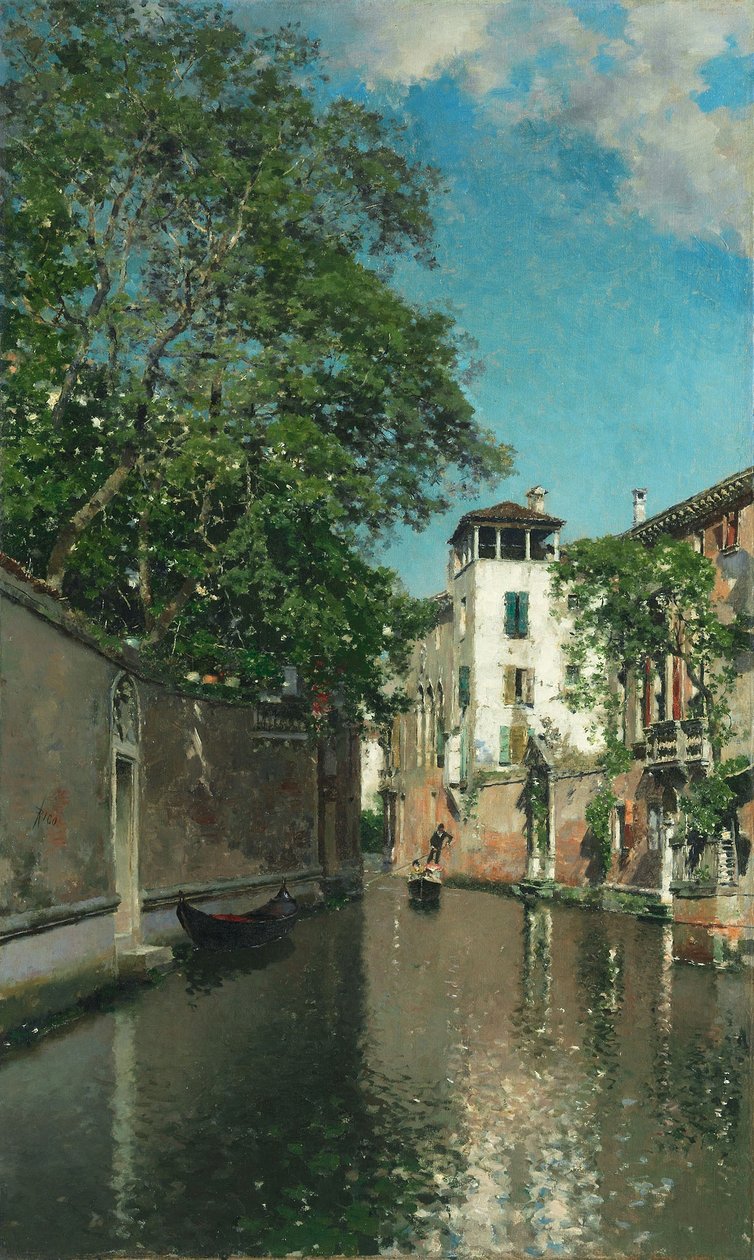 Kanaal in Venetië, ca. 1880 door Martín Rico y Ortega