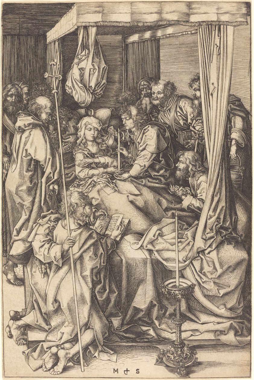De Dood van de Maagd door Martin Schongauer